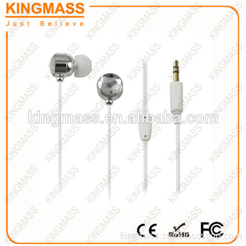 10% OFF Round gem earphone for mobile phones 2016